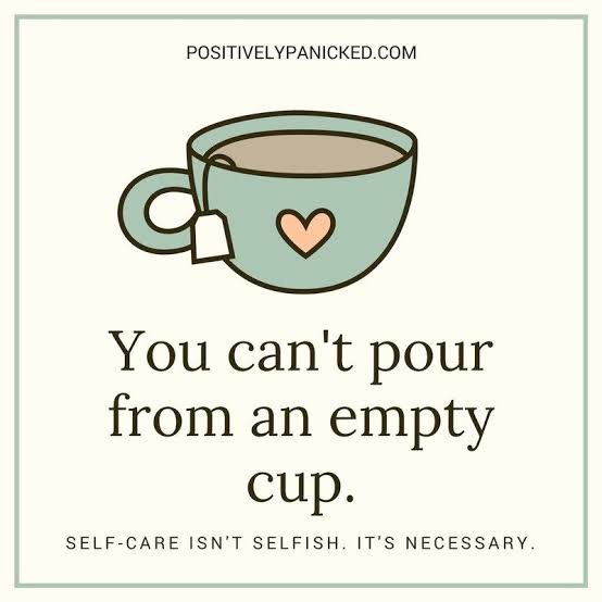 You can’t pour from an empty cup